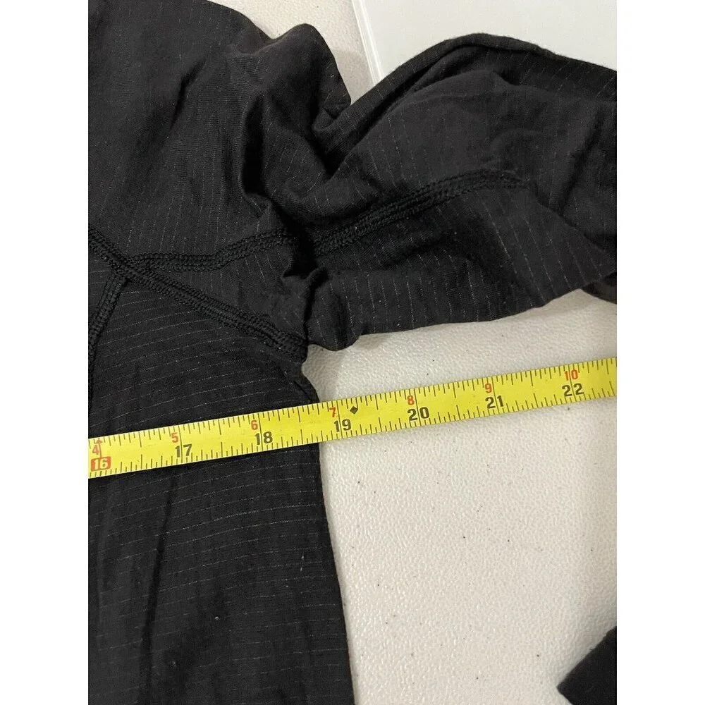 Lululemon Athletica Long Sleeve T Shirt Striped Women 6 Black